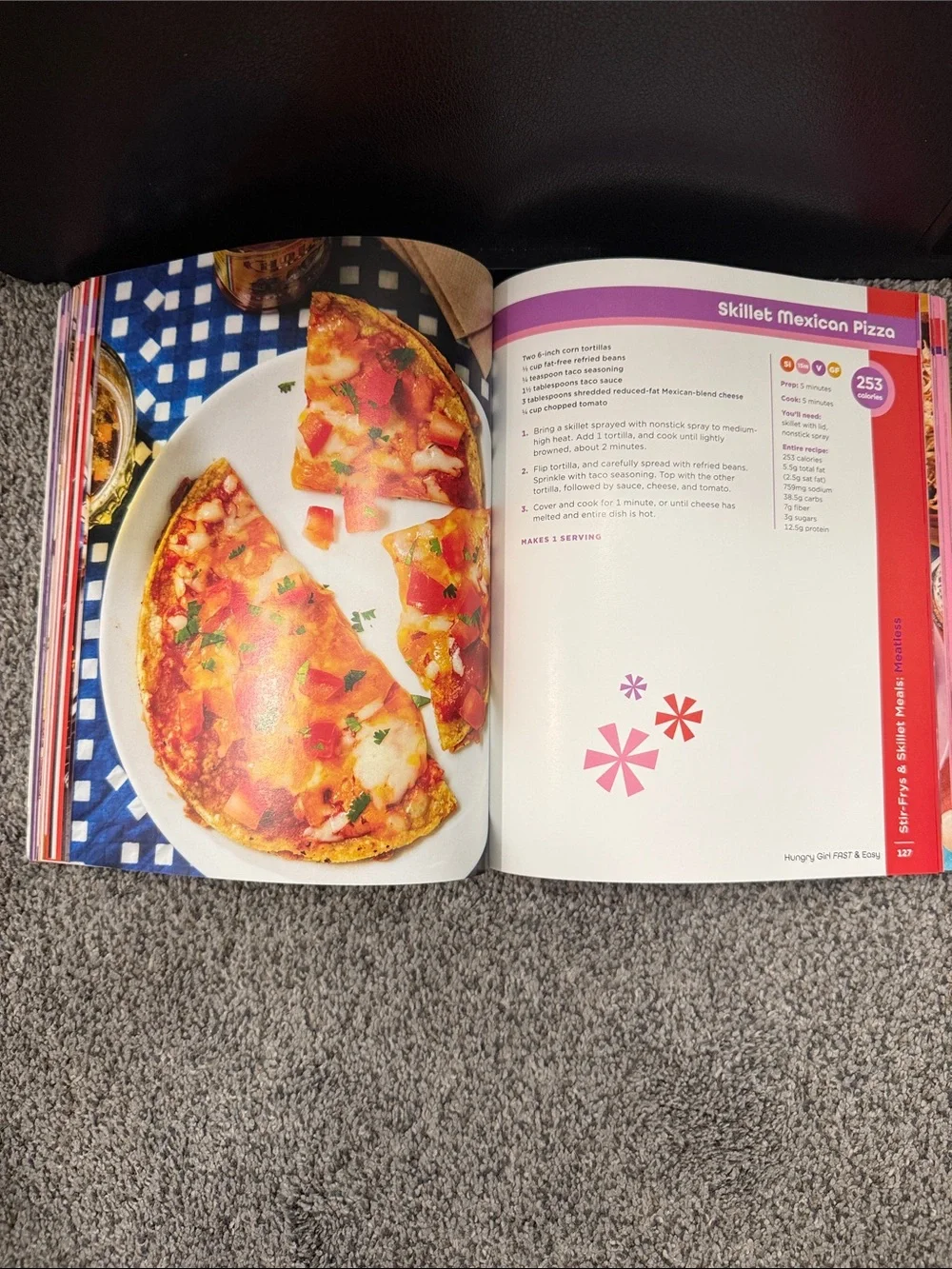 Hungry Girl Fast & Easy Cookbook - White with Red & Purple Accents